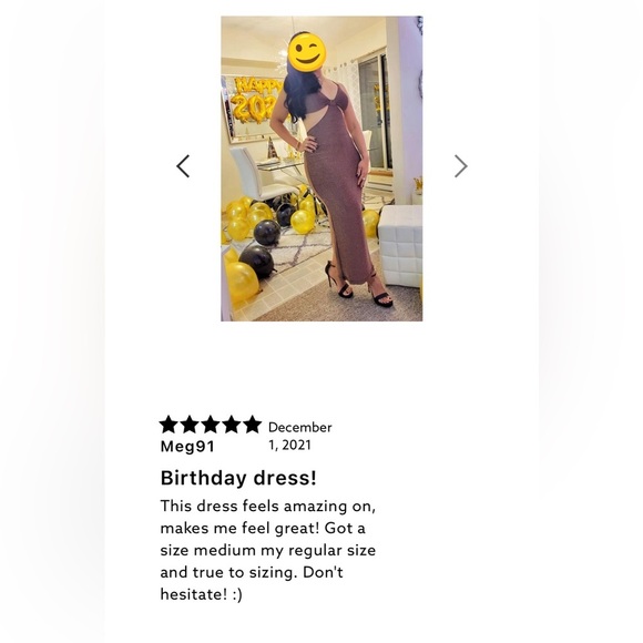 ⚡️2/$25⚡️ Dynamite Sparkly Bronze Brown Cut Out Dress | Size S | NWOT | Vacation - Picture 8 of 14